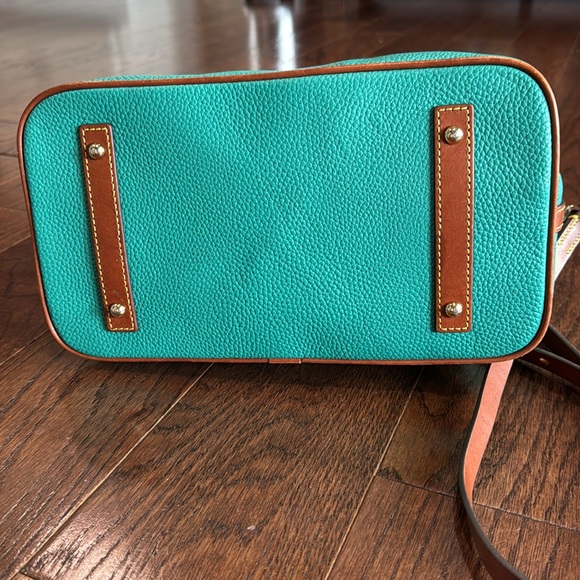 Dooney & Bourke Turquoise and Brown Satchel - Picture 3 of 5